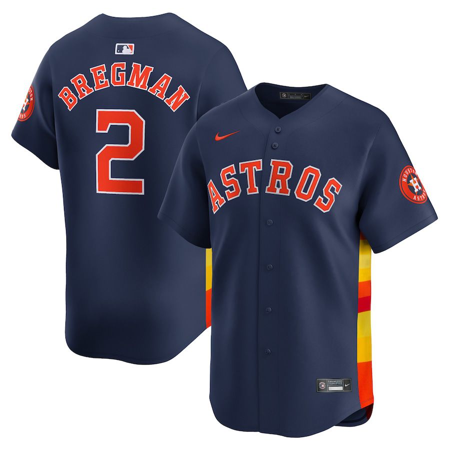 Men Houston Astros #2 Alex Bregman Nike Navy Alternate Limited Player MLB Jersey->houston astros->MLB Jersey